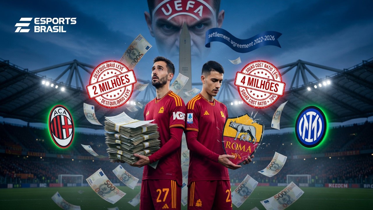 Roma leva multa de 6 milhões de euros da UEFA por violar o fair play financeiro Roma leva multa de 6 milhões de euros da UEFA por violar o fair play financeiro