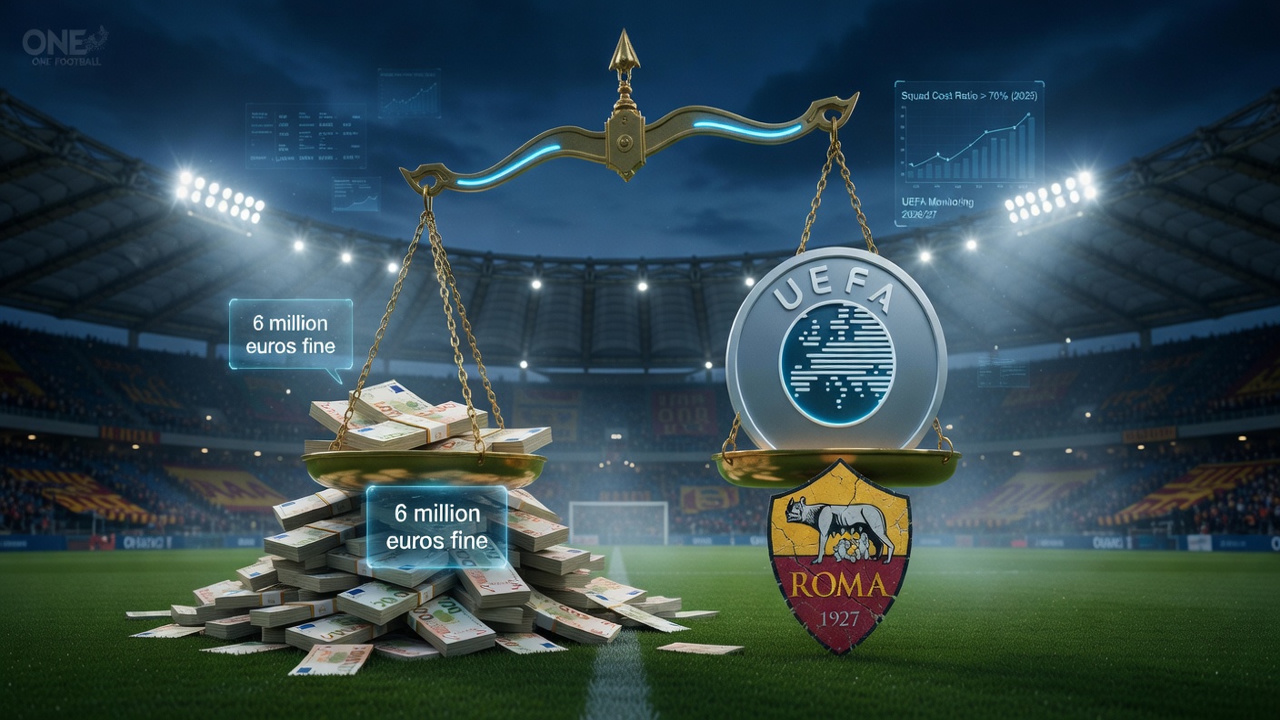 Roma leva multa de 6 milhões de euros da UEFA por descumprir regras financeiras