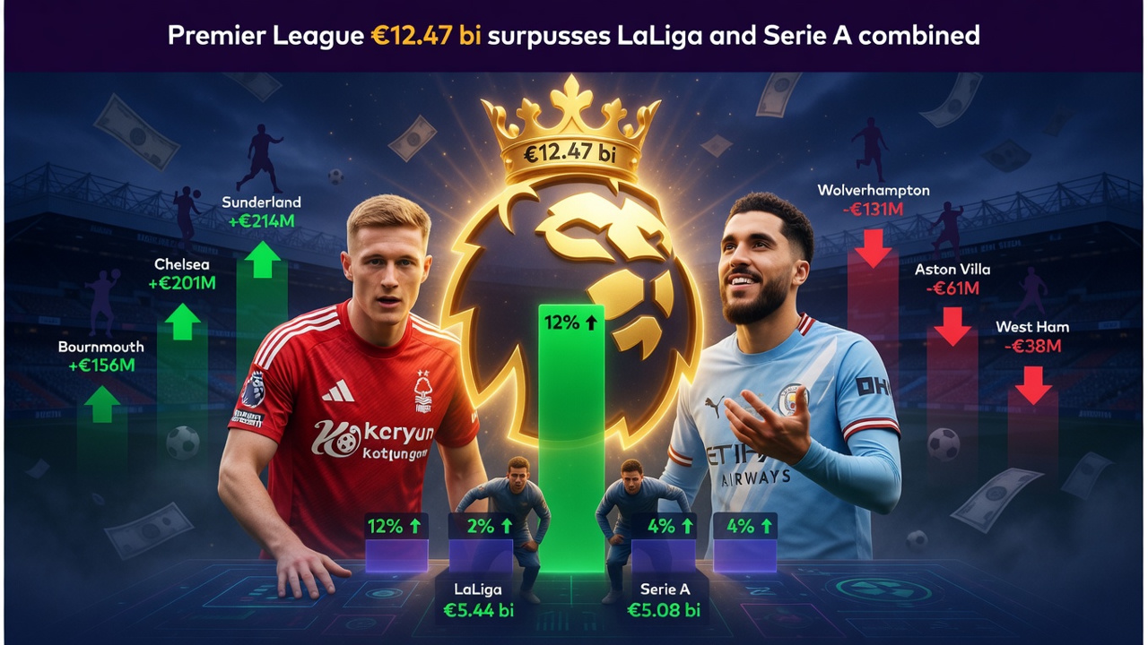 Premier League vale €12,47 bi e supera LaLiga e Serie A juntas Premier League vale €12,47 bi e supera LaLiga e Serie A juntas