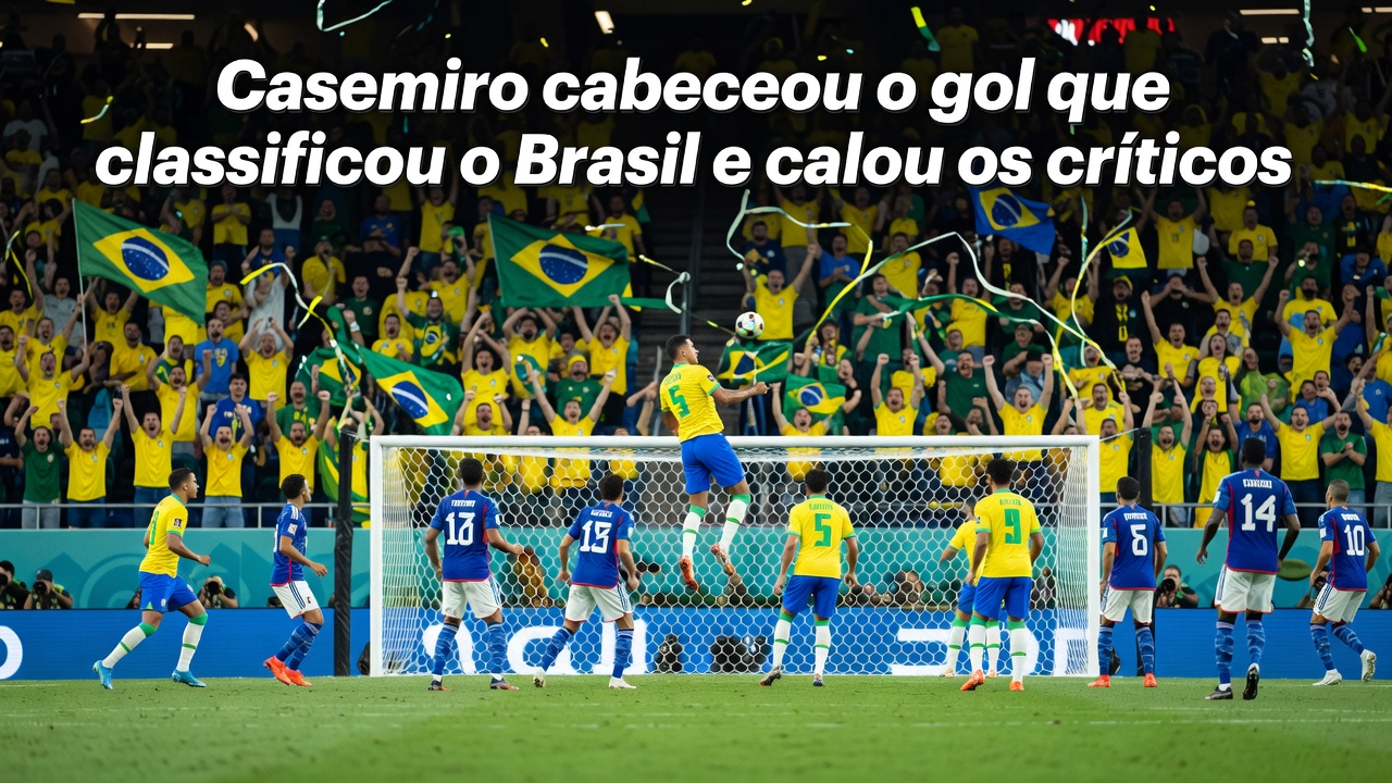 Casemiro cabeceou o gol que classificou o Brasil e calou os críticos