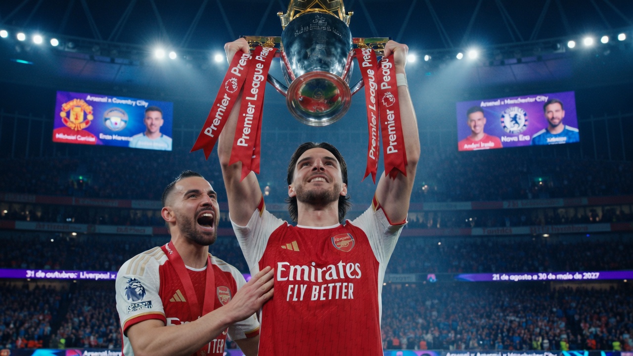 Arsenal defende o título em 2026-27 com Arteta, enquanto United, City, Liverpool e Chelsea trocam de técnico