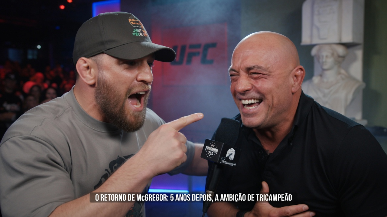 McGregor fez Rogan gargalhar com provocações a Holloway antes do UFC 329