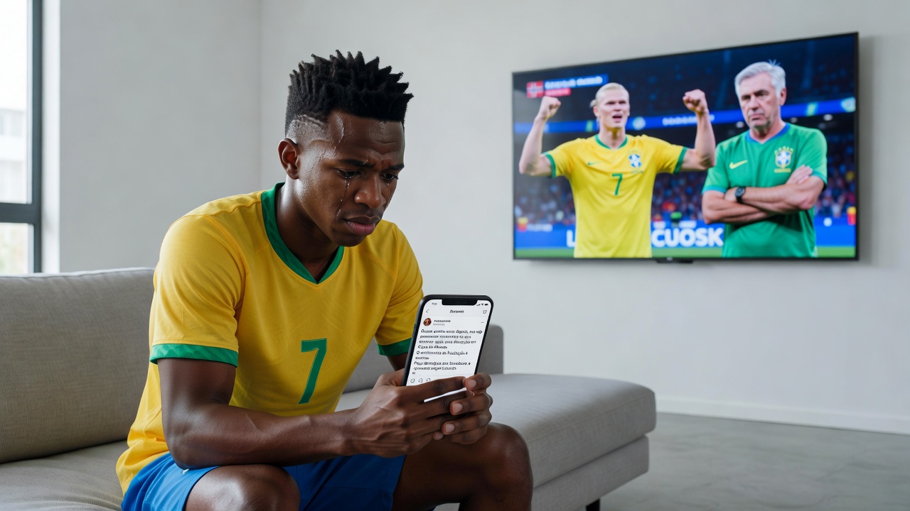 Vinícius Júnior pede desculpas ao Brasil após eliminação para a Noruega