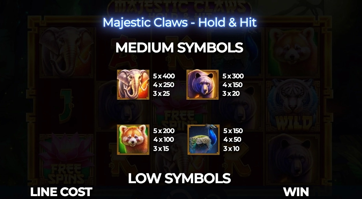 Symbols in the game