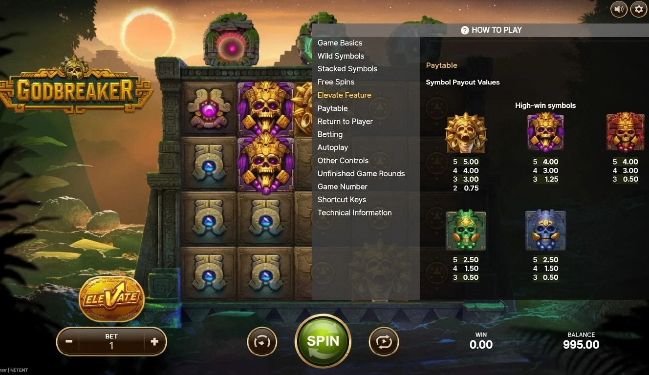 Symbols in the game