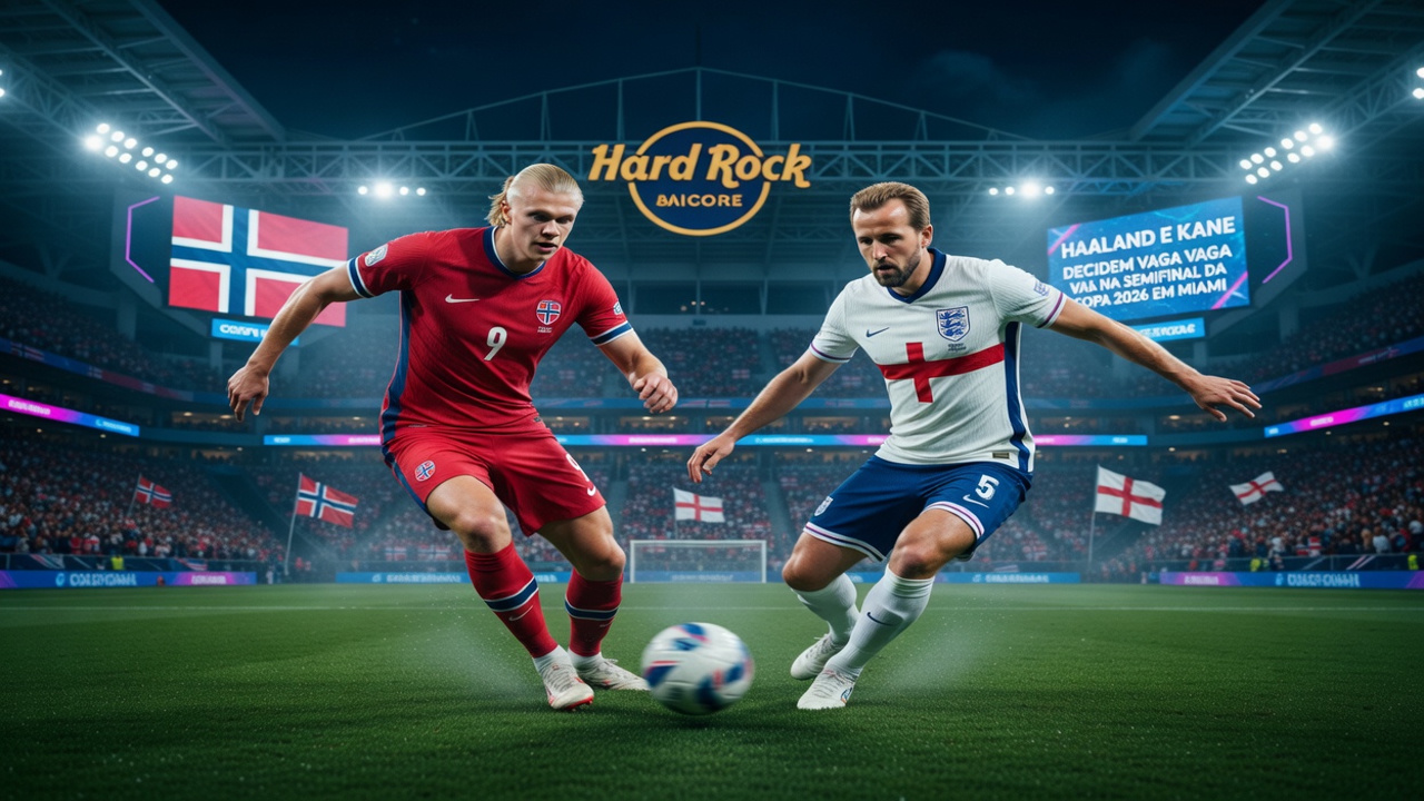 Haaland e Kane decidem vaga na semifinal da Copa 2026 em Miami Haaland e Kane decidem vaga na semifinal da Copa 2026 em Miami