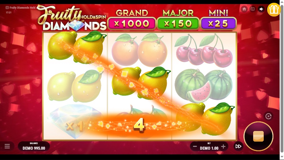 Paytable and winning combinations