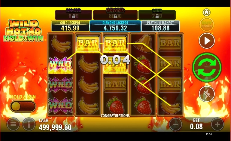 Paytable and winning combinations