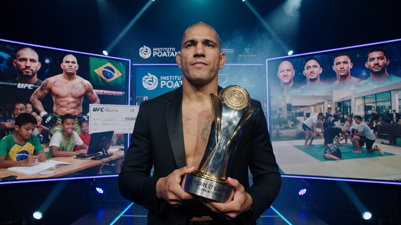 Alex Pereira recebe prêmio Forrest Griffin e emociona com discurso sobre o Instituto Poatan Alex Pereira recebe prêmio Forrest Griffin e emociona com discurso sobre o Instituto Poatan