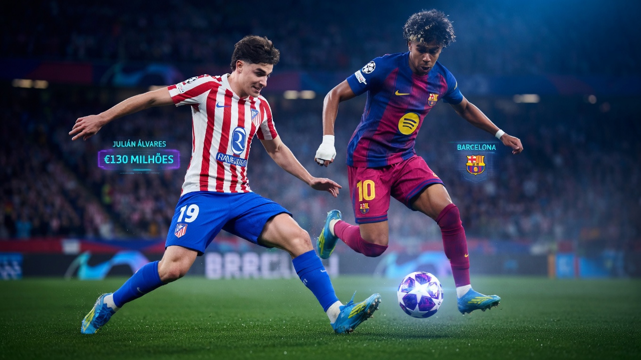 Janela de transferências aberta: Barça mira Julián Álvarez por €130 milhões Janela de transferências aberta: Barça mira Julián Álvarez por €130 milhões