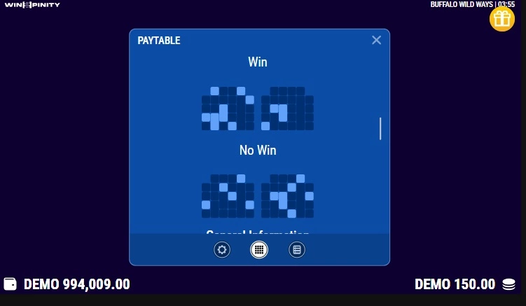 Paytable and Winning Combinations