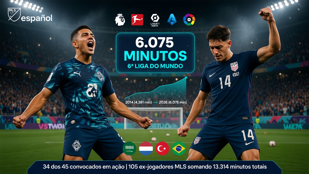 MLS já soma mais de 6 mil minutos na Copa do Mundo 2026