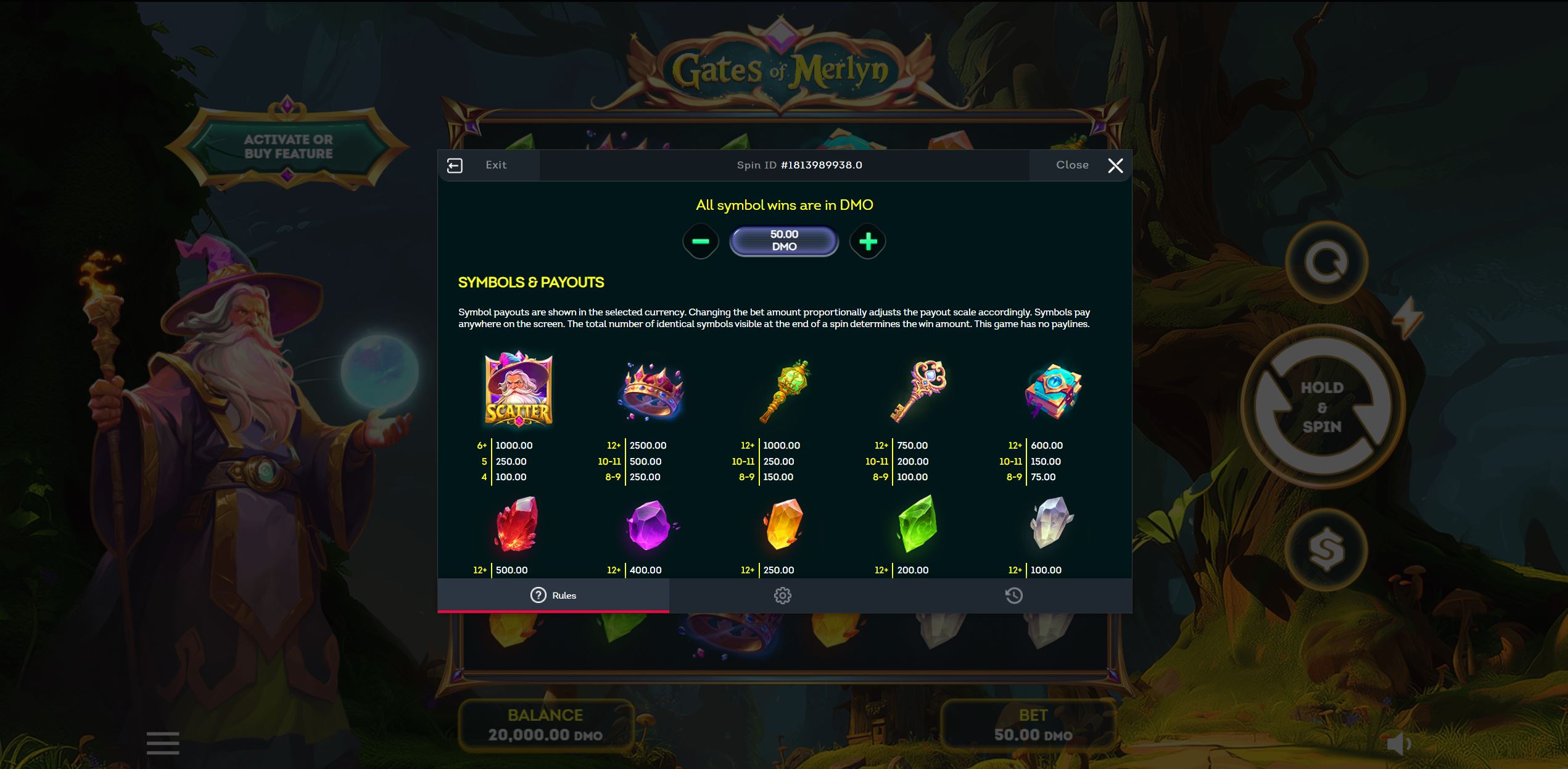 Bonuses and symbols