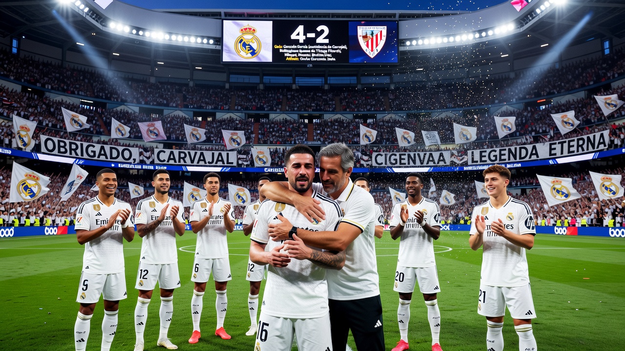 Real Madrid goleia Athletic Bilbao e faz a festa de Carvajal Real Madrid goleia Athletic Bilbao e faz a festa de Carvajal