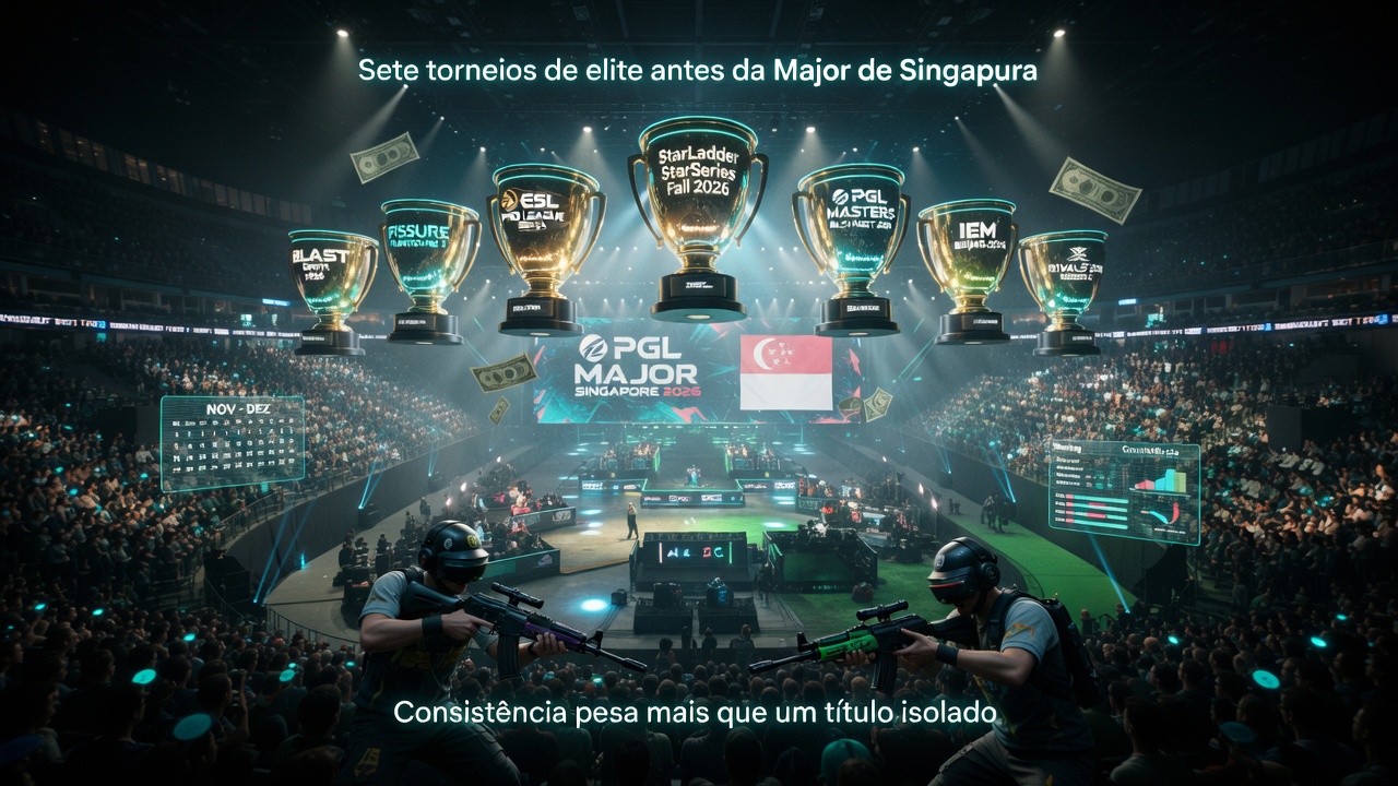 CS2 encara sete torneios de elite antes da Major de Singapura