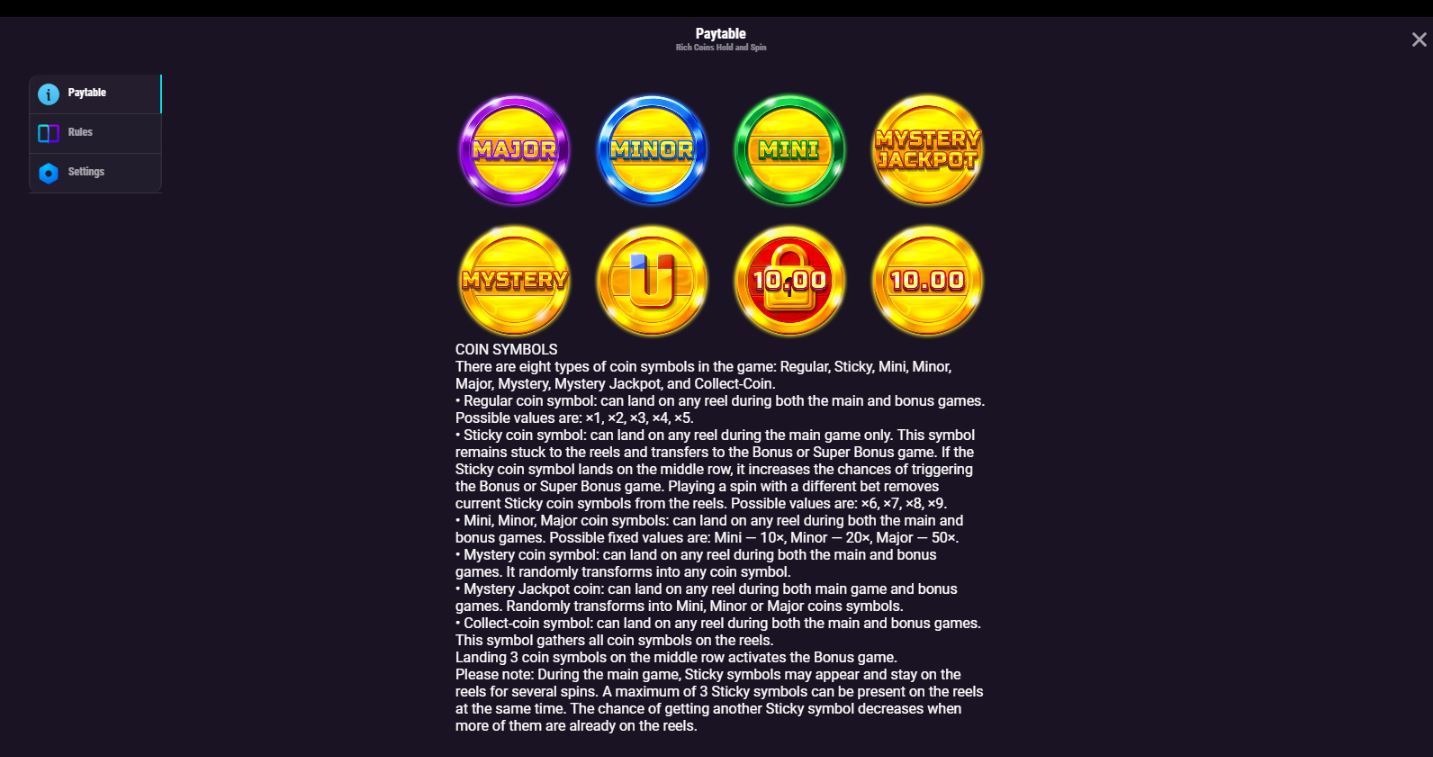Bonuses and symbols