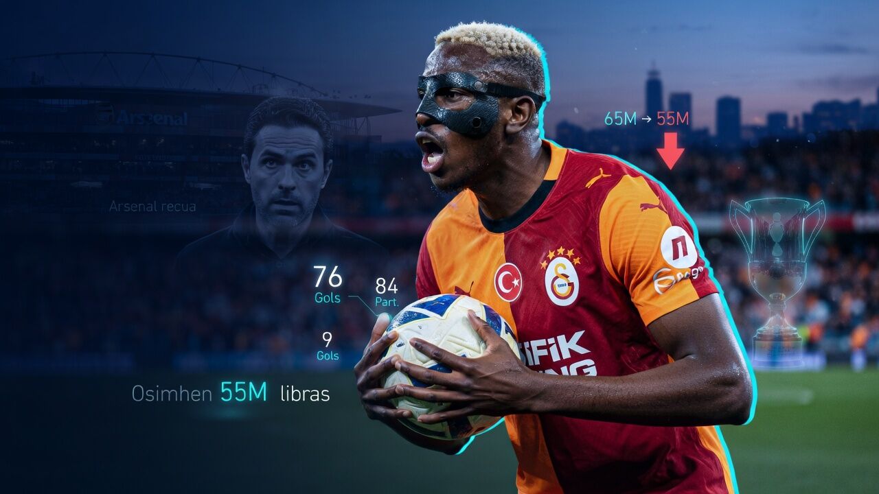 Osimhen perde dez milhões de libras em valor após recuo do Arsenal
